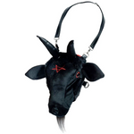 Goat Head Baphomet Plush Purse Bag