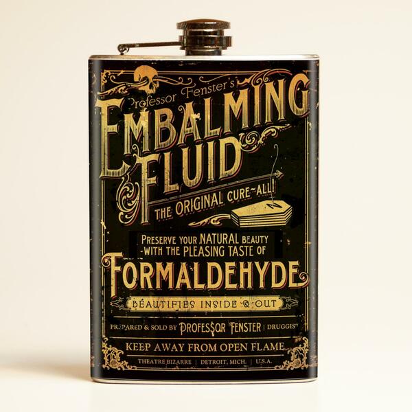 Theatre Bizarre Embalming Fluid Formaldehyde Flask