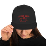 Murder Shows and Chill Snapback Hat (with knife)