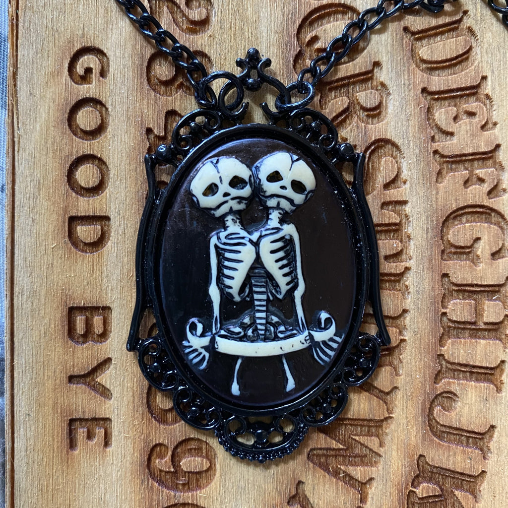 Oddities Conjoined Twins Cameo Necklace